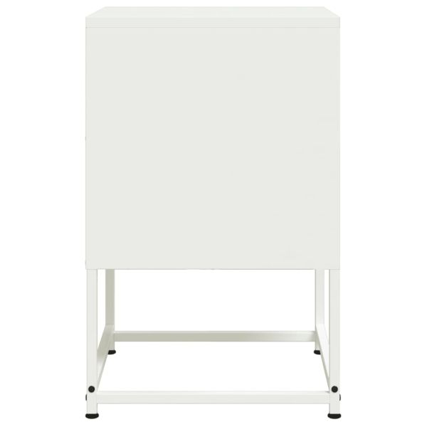 Нощни шкафчета 2 бр бели 36x39x60,5 см стомана