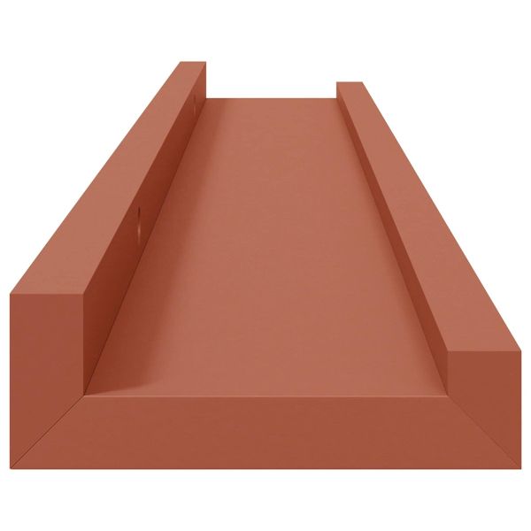 Стенен рафт Монтиране на стена 4 бр. Червено 60 x 9 x 3 cm