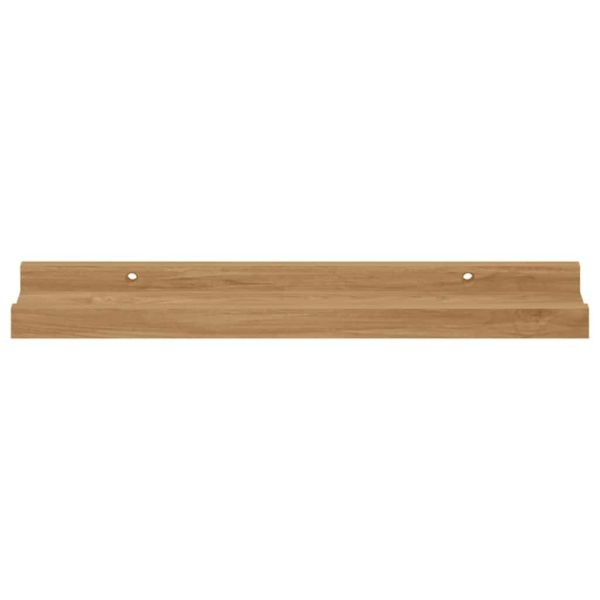 Стенен рафт Монтиране на стена 2 бр. Кафяво 40 x 9 x 3 cm