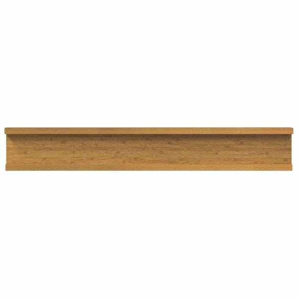 Стенен рафт Монтиране на стена 2 бр. Бежово 60 x 9 x 3 cm