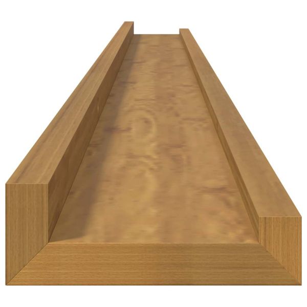 Стенен рафт Монтиране на стена 4 бр. Бежово 115 x 9 x 3 cm