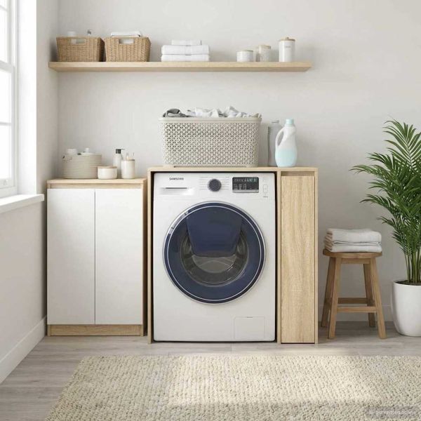 Шкаф за пералня Сонома 87 x 60 x 89 см Инженерна дървесина
