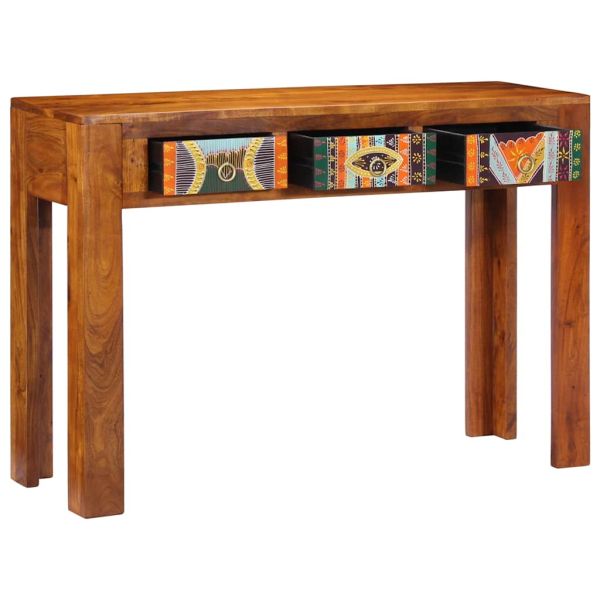 Конзолна маса, 110x35x75 cм, акациево дърво масив