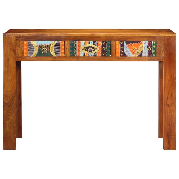 Конзолна маса, 110x35x75 cм, акациево дърво масив