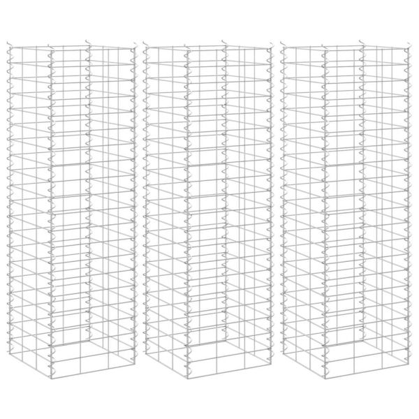 Габиони повдигнати лехи, 3 бр, 30x30x100 см, желязо