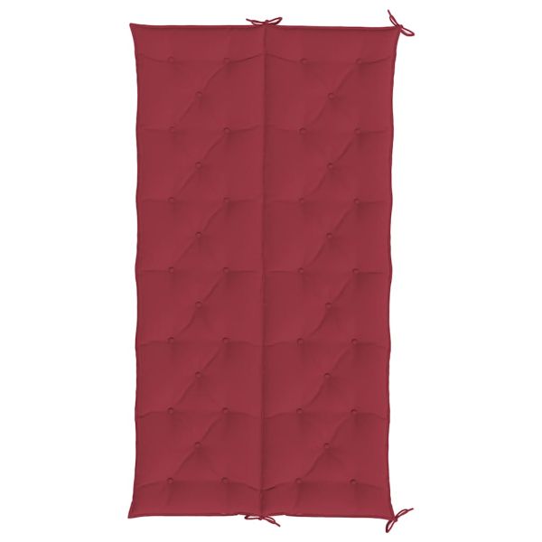 Възглавница за пейка виненочервена 200x(50+50)x7 см оксфорд