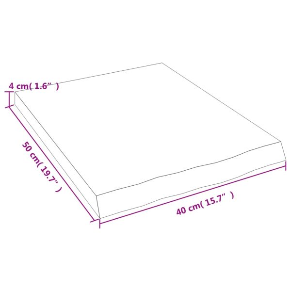 Плот за баня светлокафяв 40x50x(2-4) см обработено дърво масив