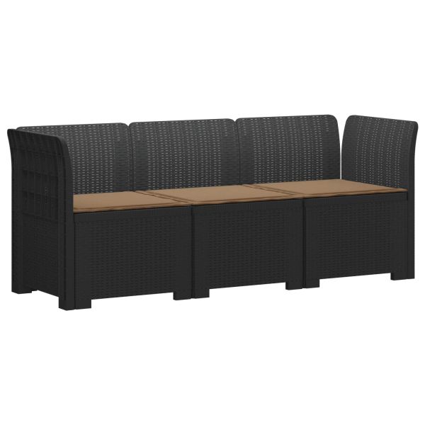 Пейка за градина с Cushions във вид на ратан ПП Антрацит