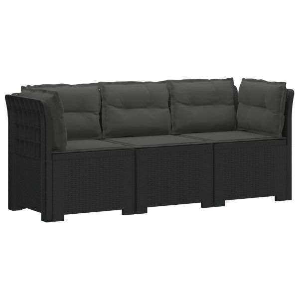 Пейка за градина с Cushions във вид на ратан ПП Антрацит