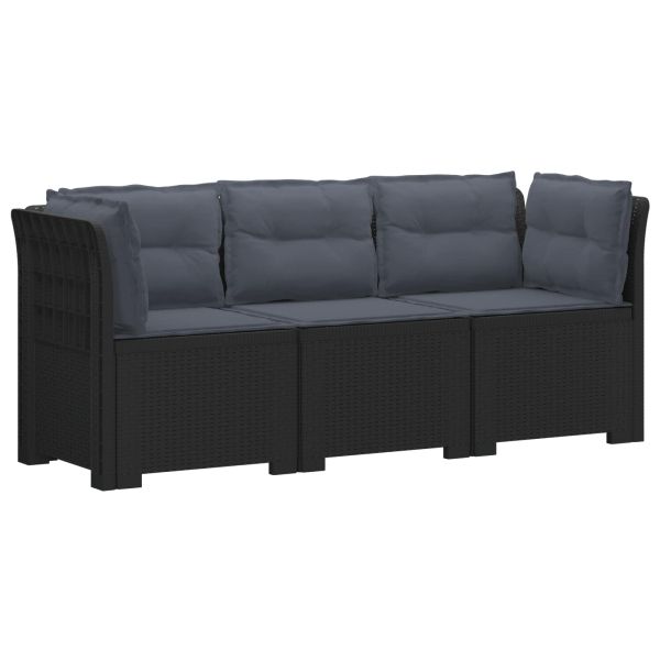 Пейка за градина с Cushions във вид на ратан ПП Антрацит