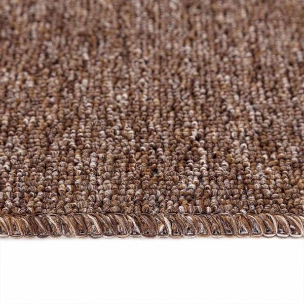 Килимчета против подхлъзване за стълби 15 бр. 60 x 25 cm Кафяво