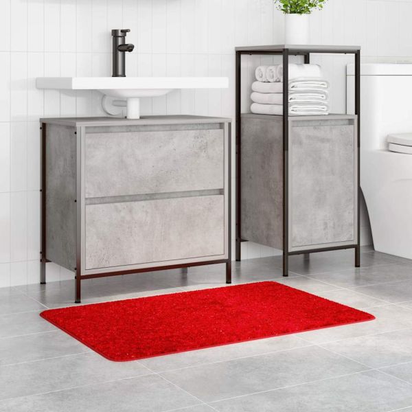 Килимче за баня с антихлъзгаща повърхност Червено 60 x 90 cm ПП