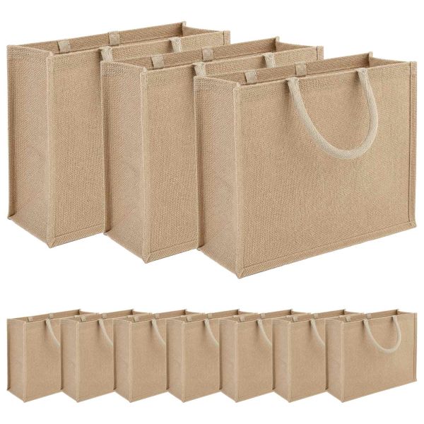 Чанти от юта 10 pcs Натурално 42 x 33 x 19 см 100% Юта Тоса