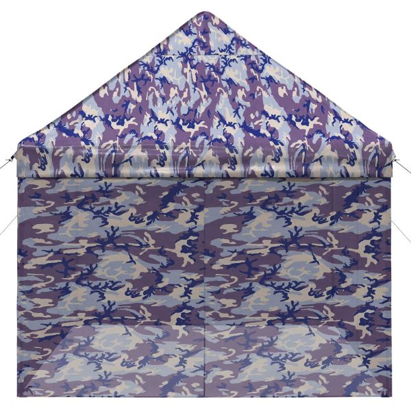 Поп-ъп Тент с 4 Стени 2,95 x 4,1 м Син камуфлаж
