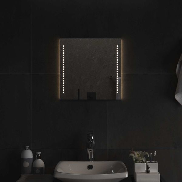 LED огледало за баня Прозрачен 40 x 40 cm закалено стъкло