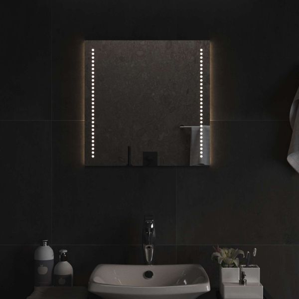 LED огледало за баня Прозрачен 50 x 50 cm закалено стъкло