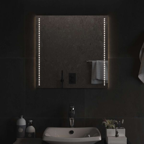 LED огледало за баня Прозрачен 60 x 60 cm закалено стъкло