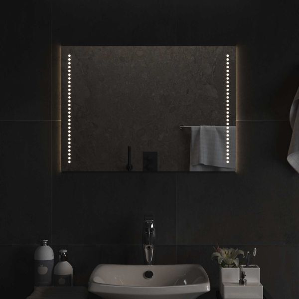 LED огледало за баня Прозрачен 70 x 50 cm закалено стъкло