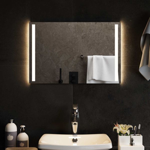 LED огледало за баня Прозрачен 60 x 40 cm закалено стъкло