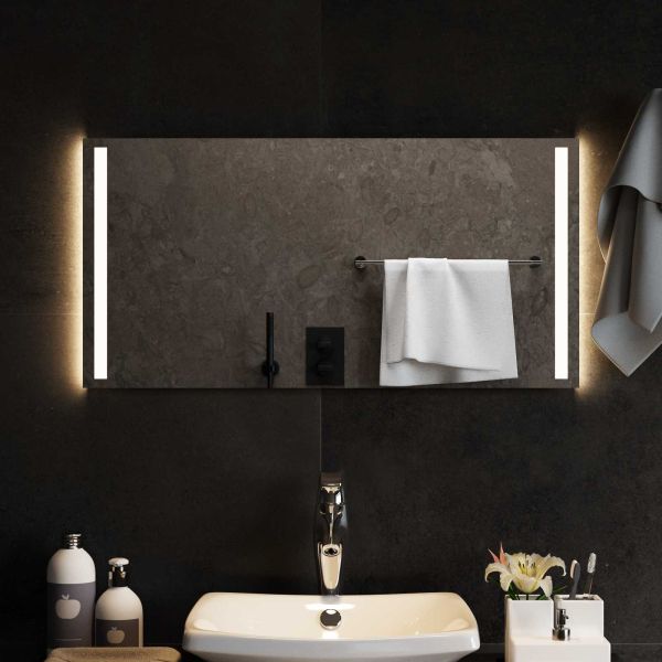LED огледало за баня Прозрачен 80 x 40 cm закалено стъкло