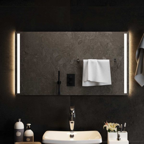 LED огледало за баня Прозрачен 90 x 50 cm закалено стъкло