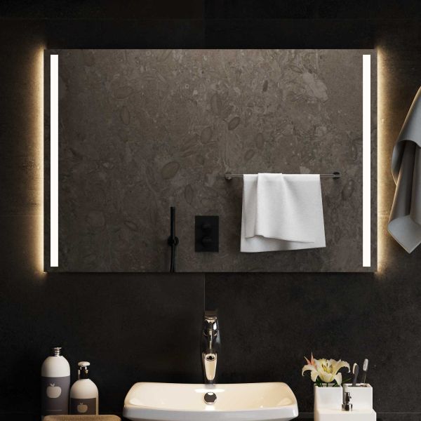 LED огледало за баня Прозрачен 90 x 60 cm закалено стъкло