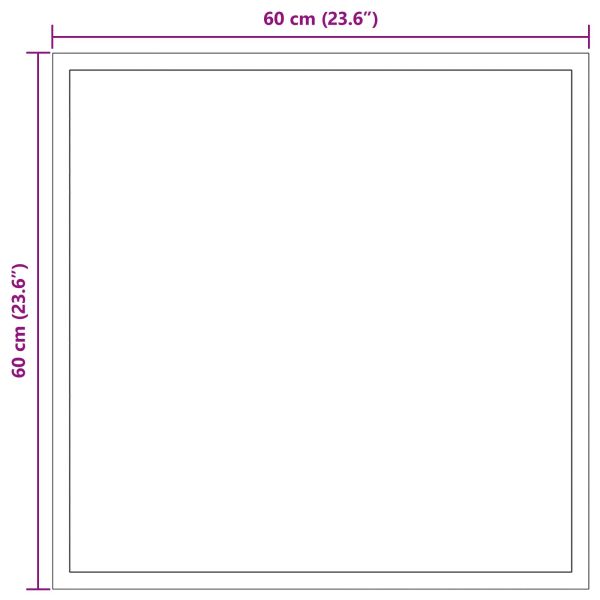 LED огледало за баня Прозрачен 60 x 60 cm закалено стъкло