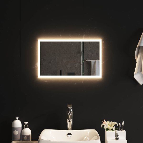 LED огледало за баня Прозрачен 50 x 30 cm закалено стъкло