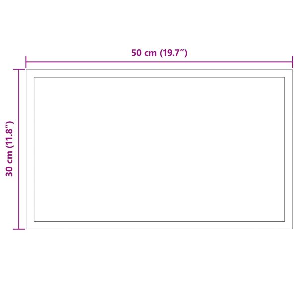 LED огледало за баня Прозрачен 50 x 30 cm закалено стъкло