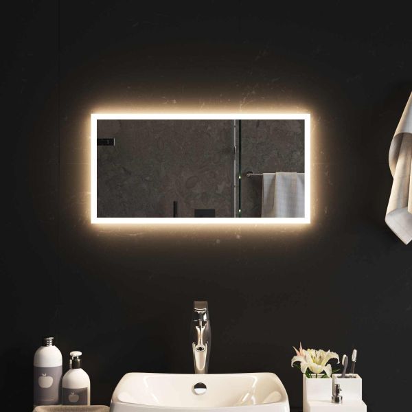 LED огледало за баня Прозрачен 60 x 30 cm закалено стъкло