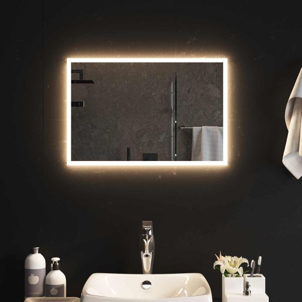 LED огледало за баня Прозрачен 60 x 40 cm закалено стъкло