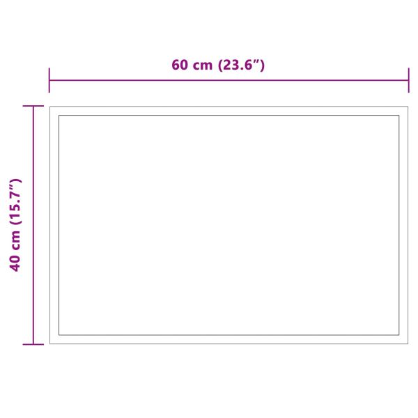 LED огледало за баня Прозрачен 60 x 40 cm закалено стъкло