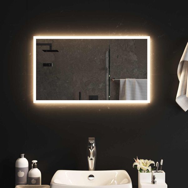 LED огледало за баня Прозрачен 70 x 40 cm закалено стъкло