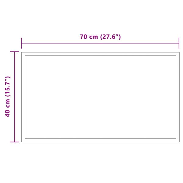 LED огледало за баня Прозрачен 70 x 40 cm закалено стъкло