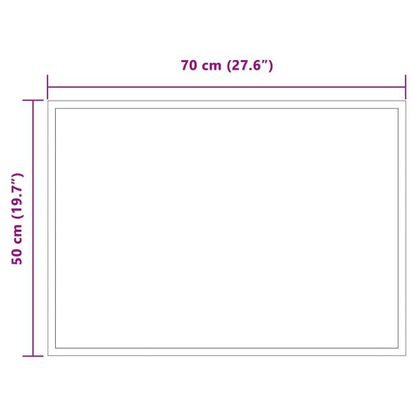 LED огледало за баня Прозрачен 70 x 50 cm закалено стъкло