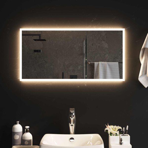 LED огледало за баня Прозрачен 80 x 40 cm закалено стъкло
