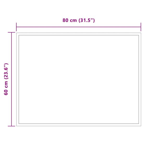 LED огледало за баня Прозрачен 80 x 60 cm закалено стъкло