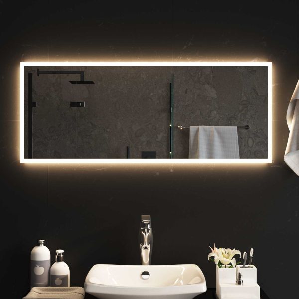 LED огледало за баня Прозрачен 100 x 40 cm закалено стъкло