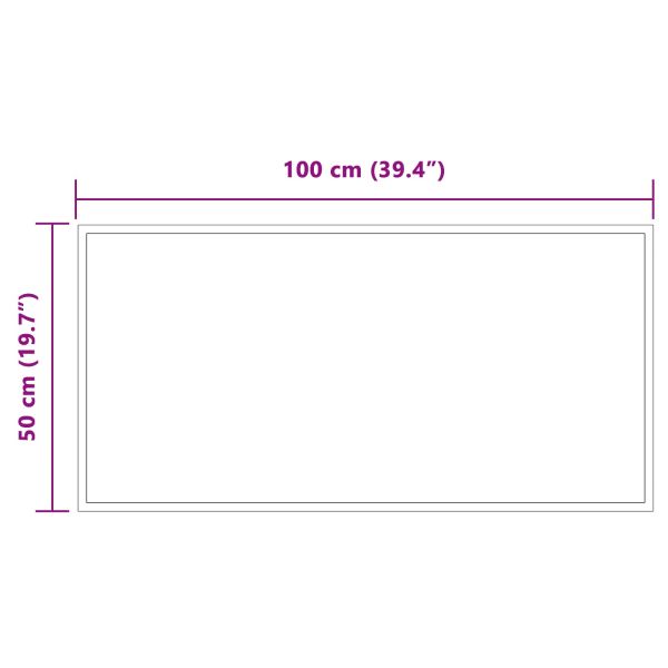 LED огледало за баня Прозрачен 100 x 50 cm закалено стъкло