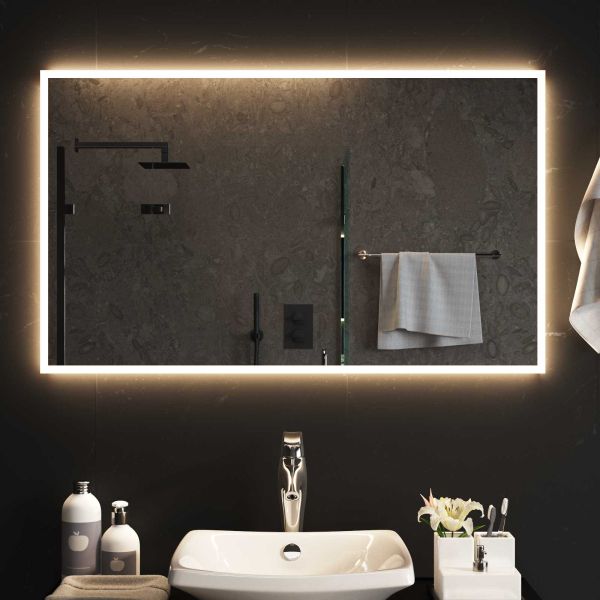 LED огледало за баня Прозрачен 100 x 60 cm закалено стъкло