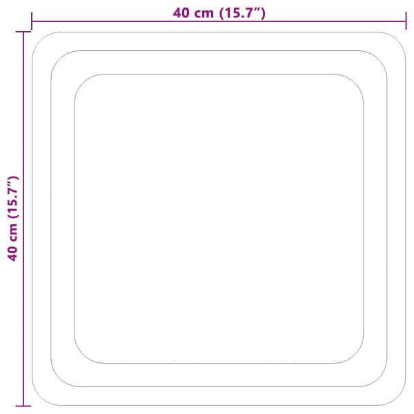 LED огледало за баня Прозрачен 40 x 40 cm закалено стъкло