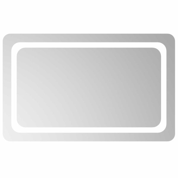 LED огледало за баня Прозрачен 80 x 50 cm закалено стъкло