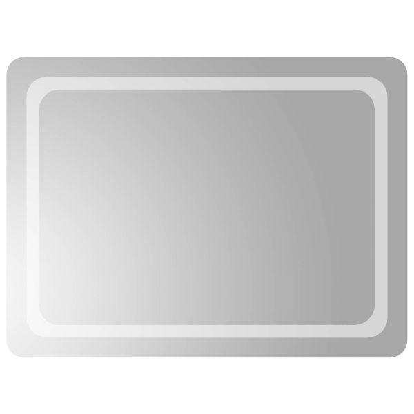 LED огледало за баня Прозрачен 80 x 60 cm закалено стъкло