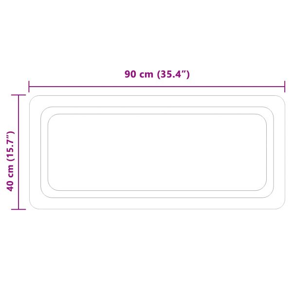 LED огледало за баня Прозрачен 90 x 40 cm закалено стъкло