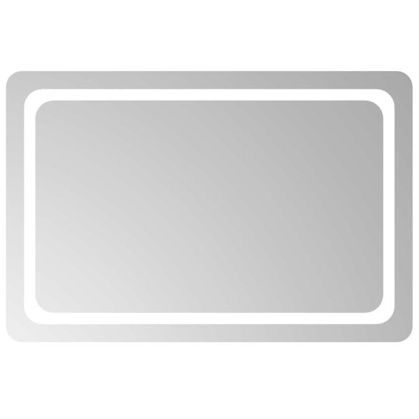 LED огледало за баня Прозрачен 90 x 60 cm закалено стъкло