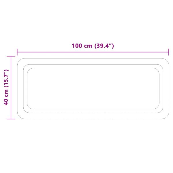LED огледало за баня Прозрачен 100 x 40 cm закалено стъкло