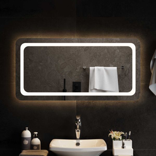 LED огледало за баня Прозрачен 100 x 50 cm закалено стъкло