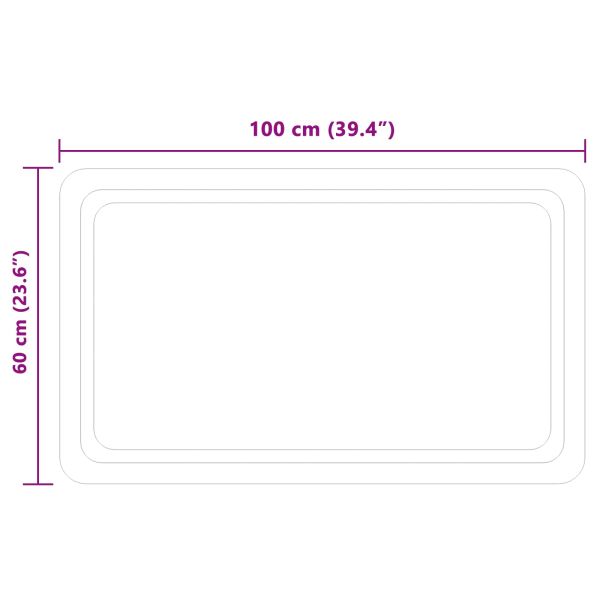 LED огледало за баня Прозрачен 100 x 60 cm закалено стъкло