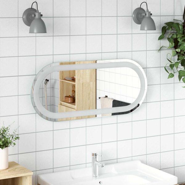 LED огледало за баня Прозрачен 70 x 30 cm закалено стъкло