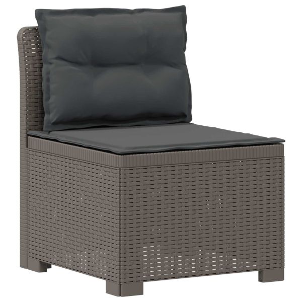 Пейка за градина с Cushions във вид на ратан ПП Светлосиво